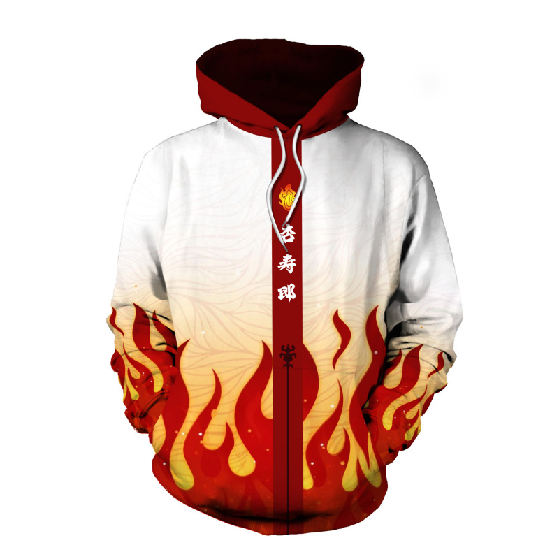 Foreign trade Men's sweater men's new ghost kill blade 3D digital printing sweater hooded digital printing sweater