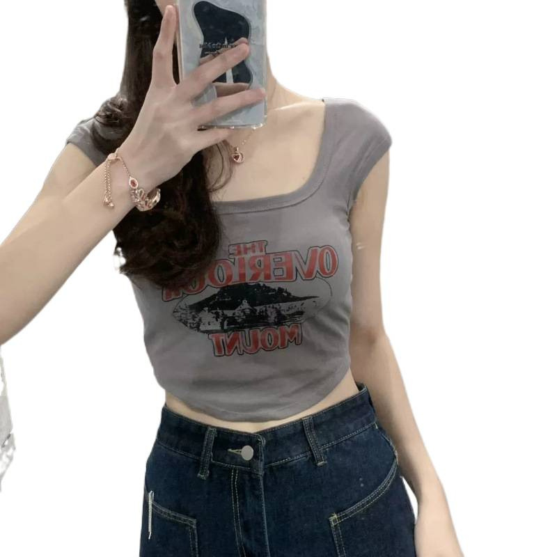 Diseño puro deseo de letra impresa chaleco de cabina nueva chica caliente delgada y delgada ropa interior de espalda pequeña