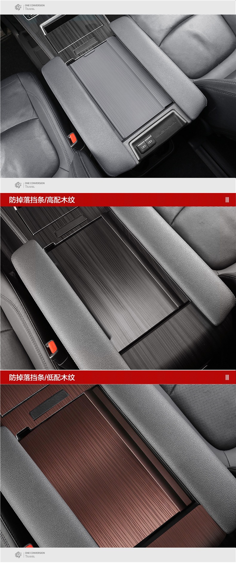 Suitable for Toyota Sienna Granvia, anti-drop silicone pad for armrest box, Sienna modified anti-slip pad accessories