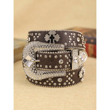 Z 35401 Full diamond rivet rhinestone belt ����í��ˮ������