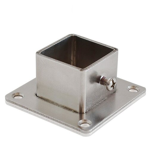 Peiqing 25X25 square steel connector stainless steel shelf square tube fixed accessories flower rack assembly galvanized pipe joint