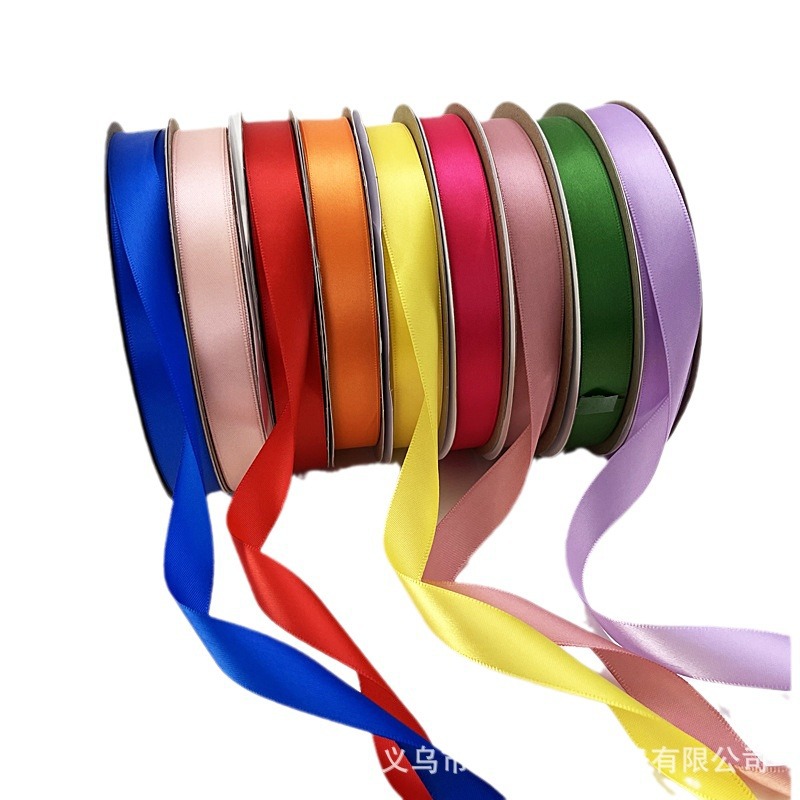 손으로 활 리본 2CM 롤 크리스마스 장식 컬러 리본 선물 상자 가방 꽃 동반 선물 리본 실크 리본