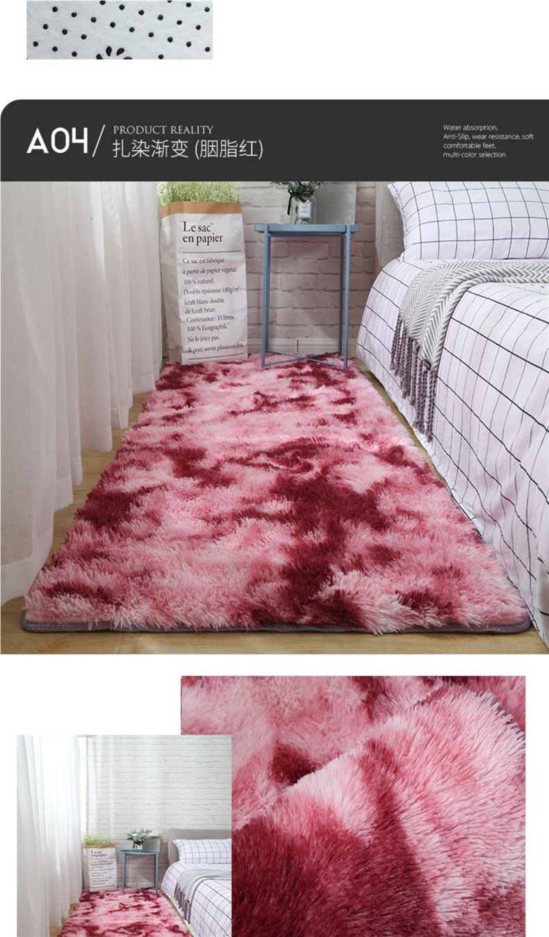 Scandinavian Ins Style Girls' Room Carpet Bedroom Full of Cute Popular Same Style Bedside Plush Blanket Floor Mat