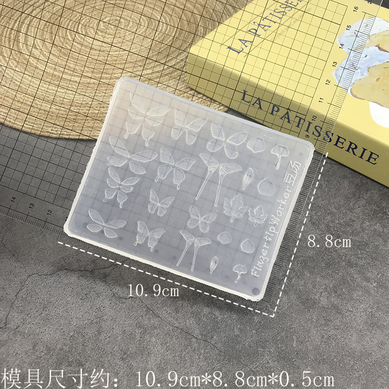 跨境批发蝴蝶结硅胶美甲模具立体链条串珠浮雕花纹穿戴甲装饰工具|undefined