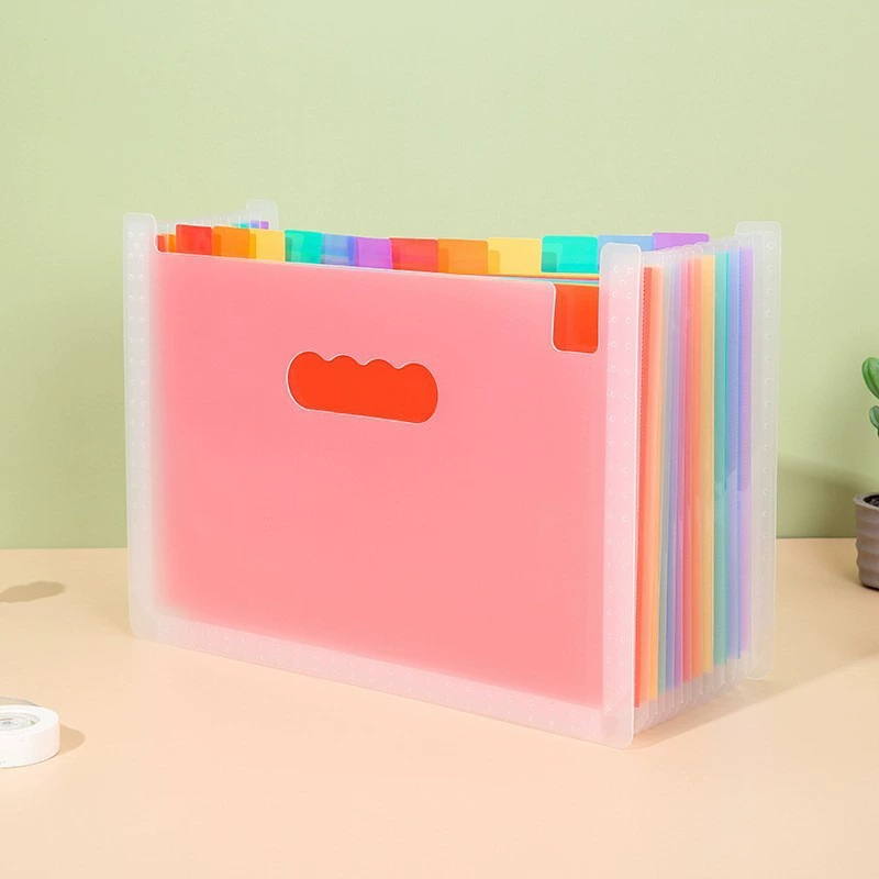 Rainbow organ, multilayer organizer bag for folders, table storage bag, new collection, classification