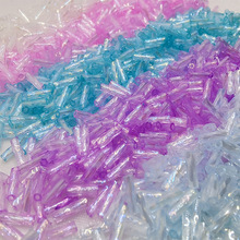 优质2x6mm螺旋管玻璃管珠长管珠手工diy串珠配件散珠手链服装辅料