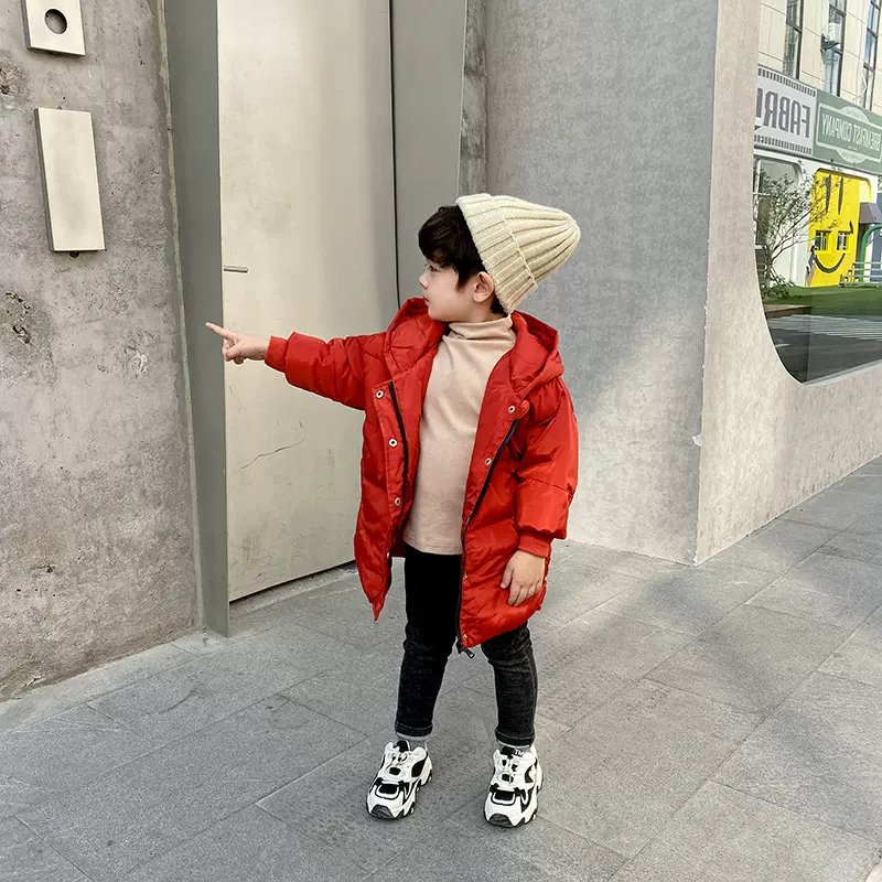 2025冬季新款童装一件代发男童女童中长款棉衣儿童加厚羽绒棉服