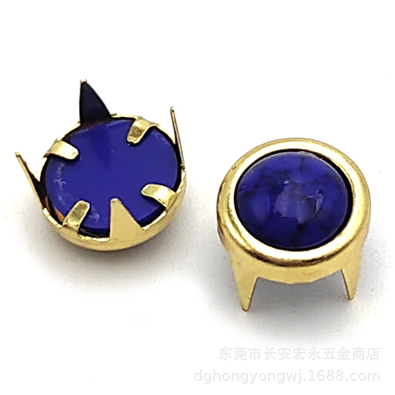 空心爪 亚克力 半圆珠空心爪 蓝(1)