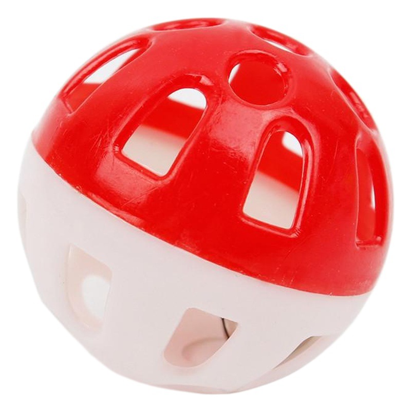 Gato bola de plástico Bola de juguete al por mayor de gran cantidad en stock Amazon Bola de dos colores mascota Bola de campana hueca gato juguete