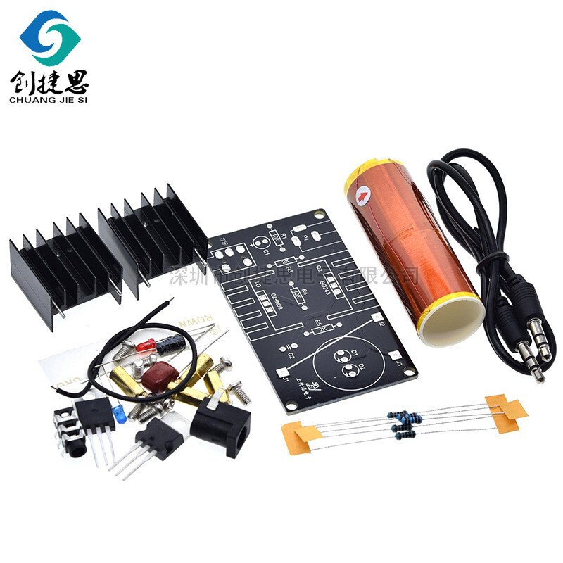 Mini Music Tesla Coil Kit Plasma Horn Speaker DIY Electronic Making Parts 15W
