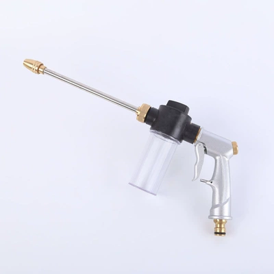 High-Pressure Water Gun for Car Washing, Metal Fan-Shaped Spray, Multi-Level Adjustment, Powerful Cleaning, Exclusively for Cross-Border Supply (High pressure car wash water gun) - extension-pole-foam-gun