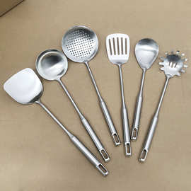 不锈钢烹饪锅铲厨具套装家用厨房锅铲炒菜铲子汤勺大漏勺厨具批发