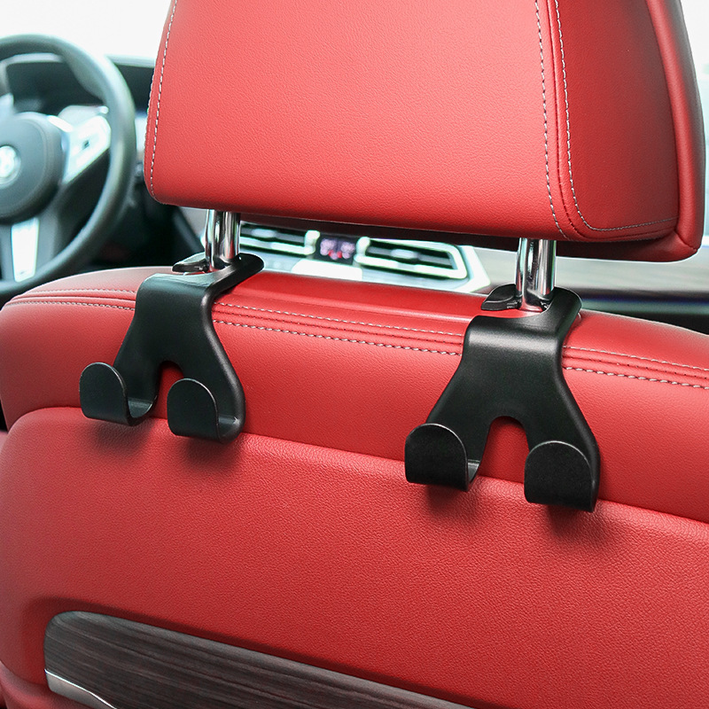 Car Dual Hook Headrest Pillow Multifunctional Car Seat Hook, Creative Interior Car Backseat Organizer