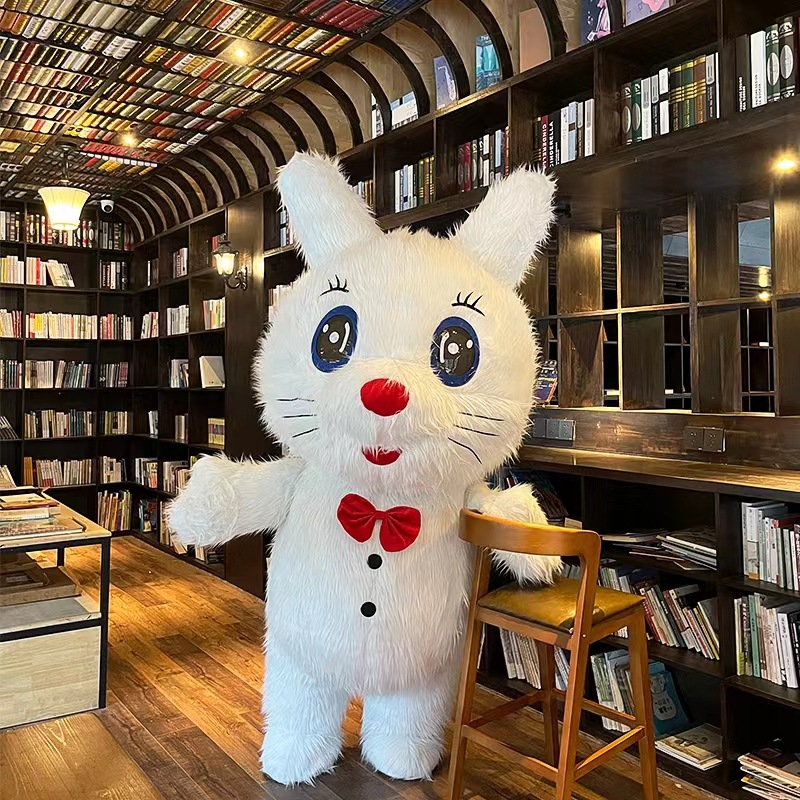 充气兔子人偶服装大花猫玩偶服人偶装生肖兔卡通人偶人穿表演服装