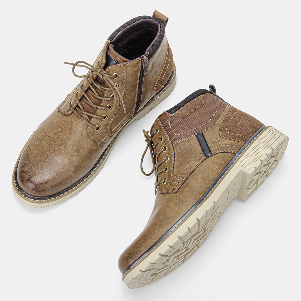 Herren Martin Stiefel Independent Station Retro Farbe Polierte Stiefeletten Grenzüberschreitender Handel Herrenschuhe Plus Size Herbst und Winter Herrenstiefel_voghion.com