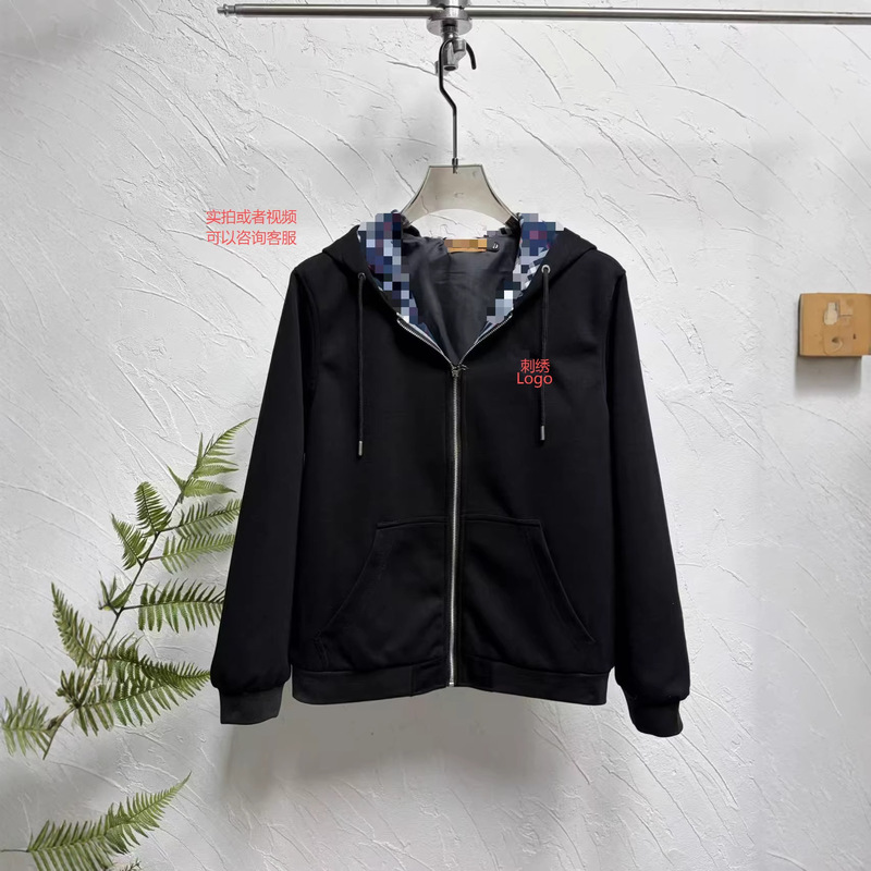 Hooded Jacket, Niche Versatile Jacket, American Casual Style, Spring and Autumn Plaid, Original Label Embroidery, Carhartt Jacket