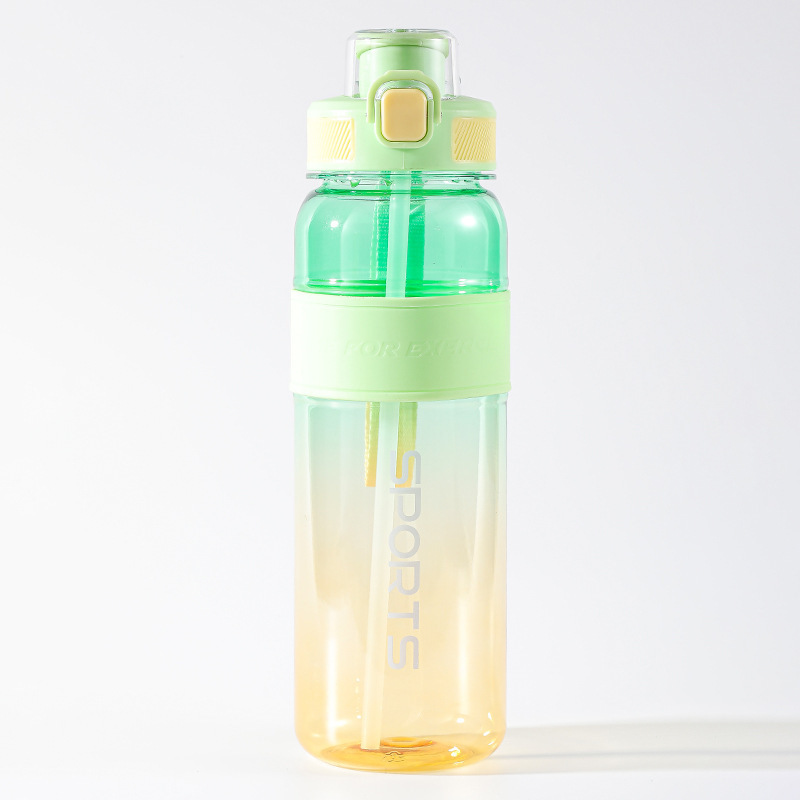 Taza de agua Hervidor de fitness de verano de gran capacidad y alto valor Taza de paja resistente a altas temperaturas Hervidor deportivo Taza espacial portátil