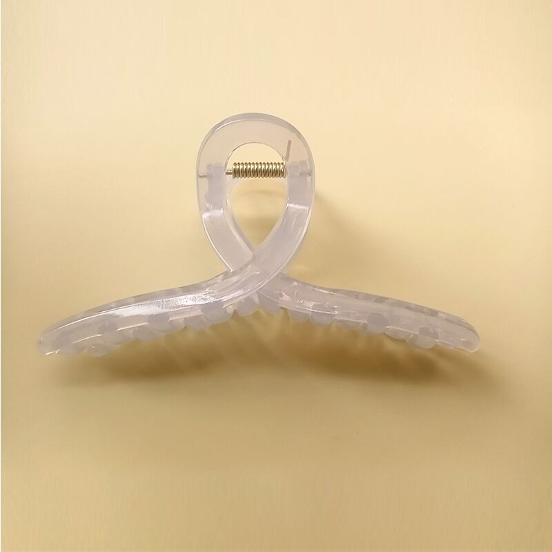 Corea del Sur ins simple agarre hacia atrás cabeza curva Cruz tiburón clip horquilla baño updo jalea agarre de pelo grande