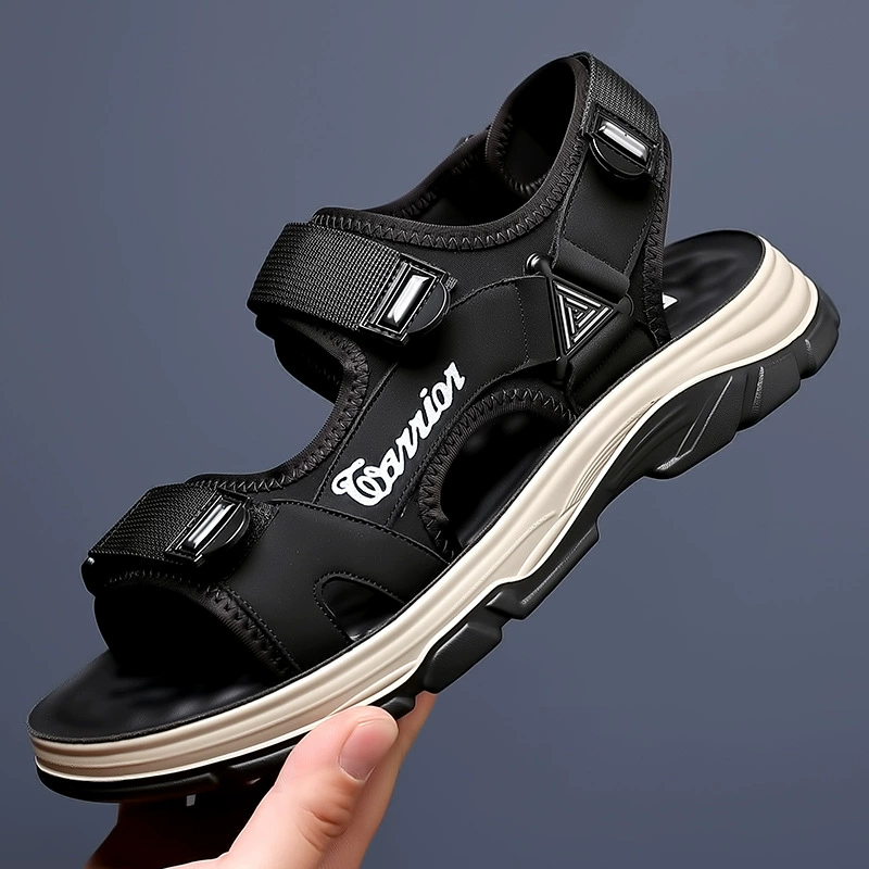 Сандалии мужские 2023 новые летние модные мужские пляжные туфли для вождения уличные повседневные Нескользящие сандалии на толстой подошве