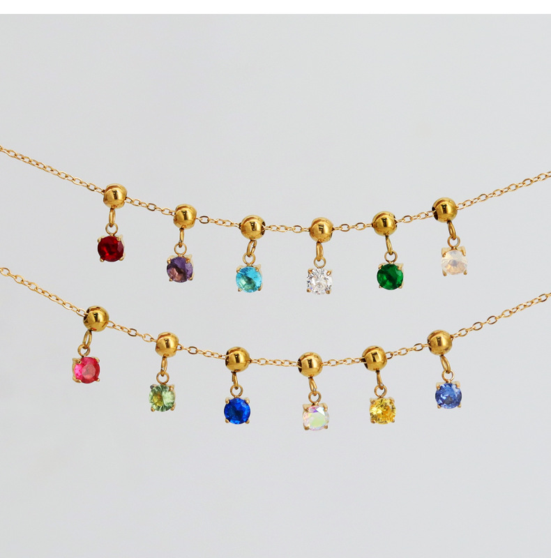 3g Weight Pendant, Chain Jewelry Making Type 1 Piece 4*4*3mm 304 Stainless Steel Artificial Diamond Real Gold Plated Constellation Pendant Chain DIY Jewelry Accessories