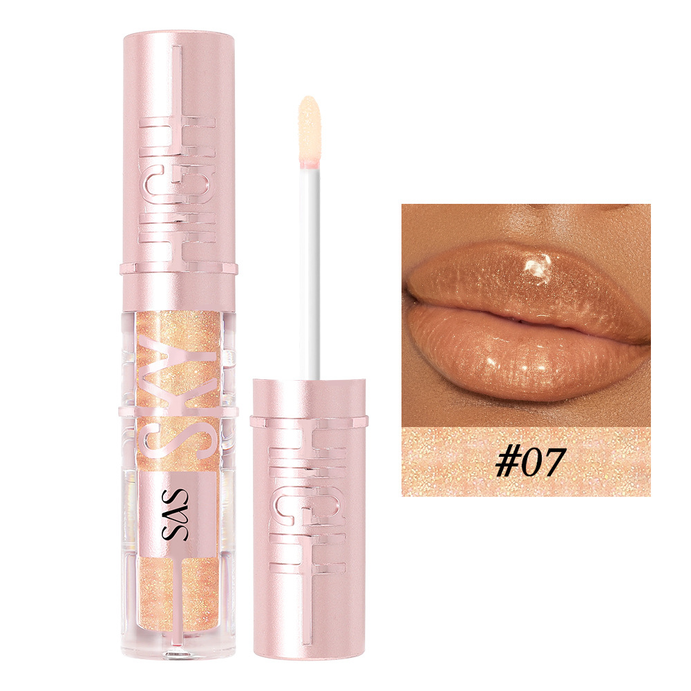SAS venta al por mayor transfronteriza venta caliente espejo impermeable brillo de labios con luz de agua esmalte de labios nacarado hidratante SAC152