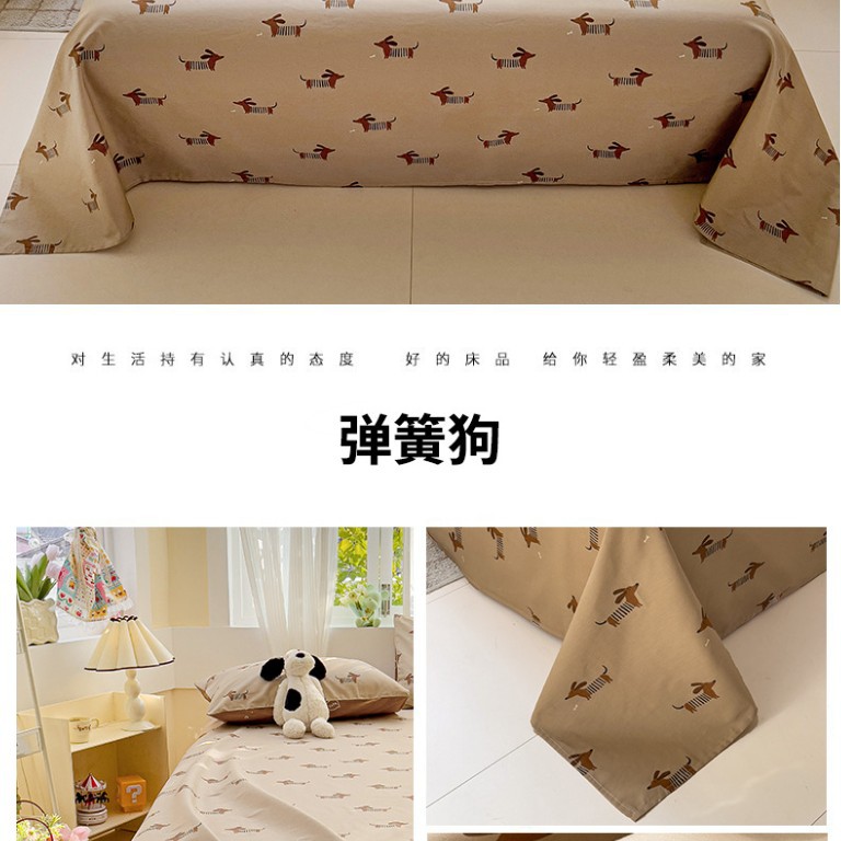 Sábana de algodón de dibujos animados pieza individual 100 sábana de algodón dormitorio para niños funda de almohada de cama individual traje de tres piezas 2025 nuevo