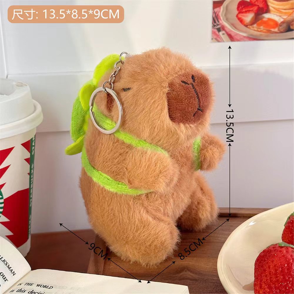Capabala Snap anillo capybara muñeca pulsera muñeca de peluche juguete niña muñeca niños muñeca pequeño colgante