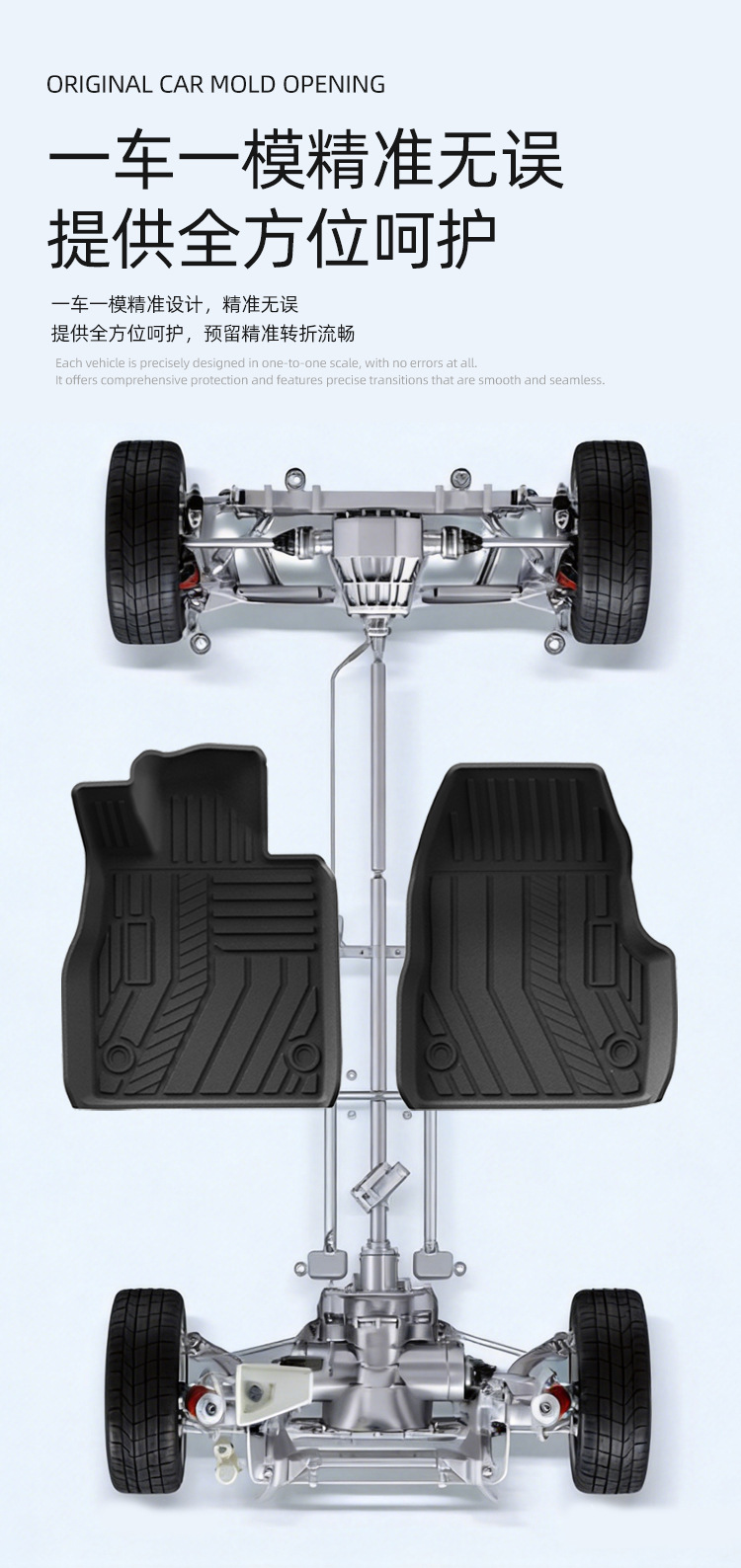 Suitable for 20-24 Models of Chevrolet Corvette Car Floor Mats, Environmentally Friendly Tpe Floor Mats, Trunk Mats