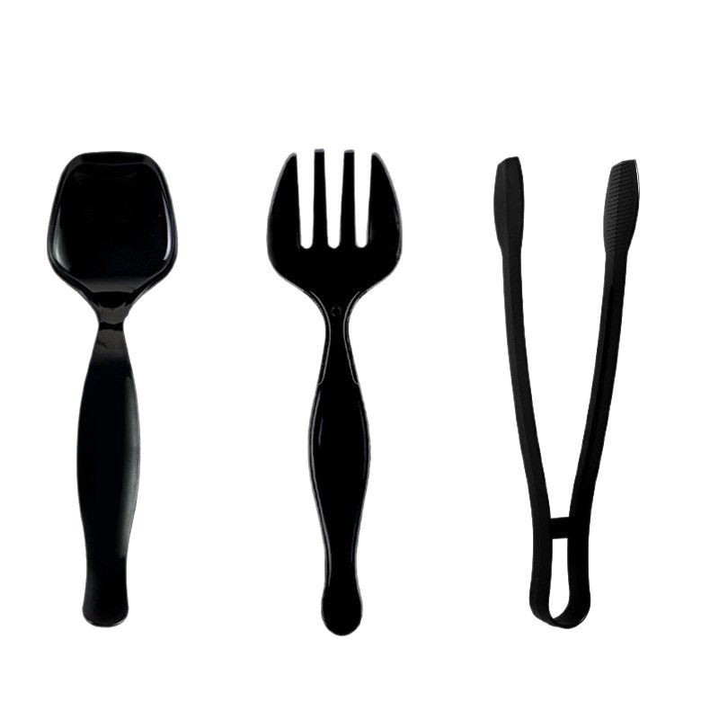 Cuchillos y tenedores de banquete desechables transfronterizos cucharas y tenedores de servicio de fiesta Amazon cucharas y tenedores de plástico abrazadera de cubiertos
