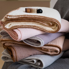 全棉多功能四层皱皱纱布毯婴幼儿午睡沙发盖毯毛巾被子居家毯子