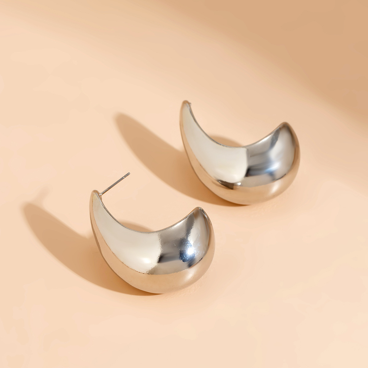 Water Drop Stud Earrings Minimalist Punk Style Drop Earrings_voghion.com