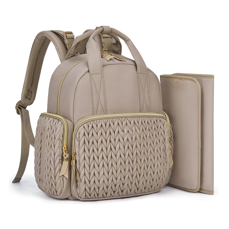 Amazon nueva bolsa de pañales para mujeres, mochila de pañales, mochila de viajes, bolsa de bebé, bolsillo de aislamiento térmico.