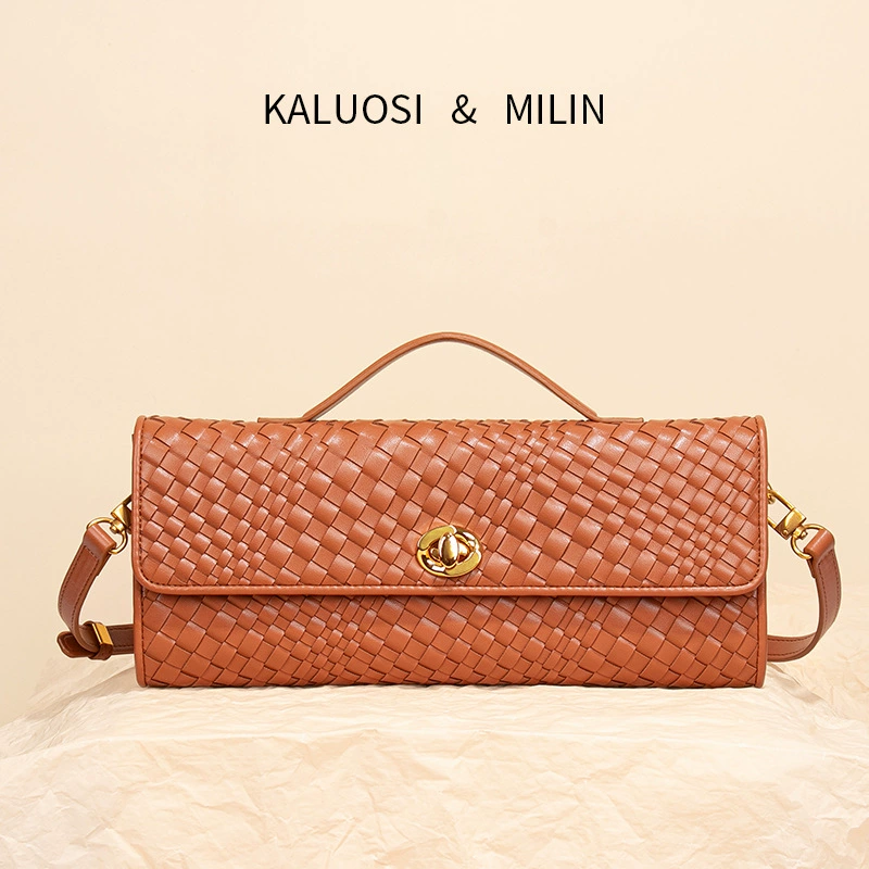 Тенденция трансграничного горизонтального стиля, ручная вечерняя сумка, подержанная сумка-аккордеон, высококачественная сумка-багет, сумка через плечо, тканая сумка