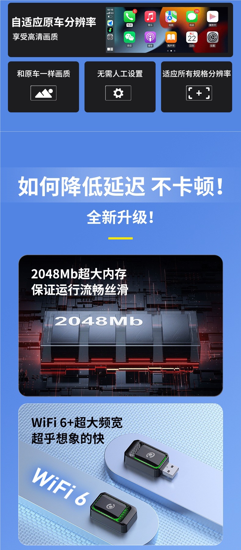 Mercedes-Benz E Wireless Carplay Box to Full Screen Suitable for E300Lglc/B Huawei Car Machine Hicar Interconnection S