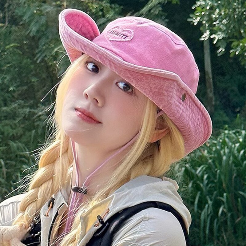 韩系户外登山帽大帽檐显脸小帽子女款百搭渔夫帽高级感防晒太阳帽|undefined