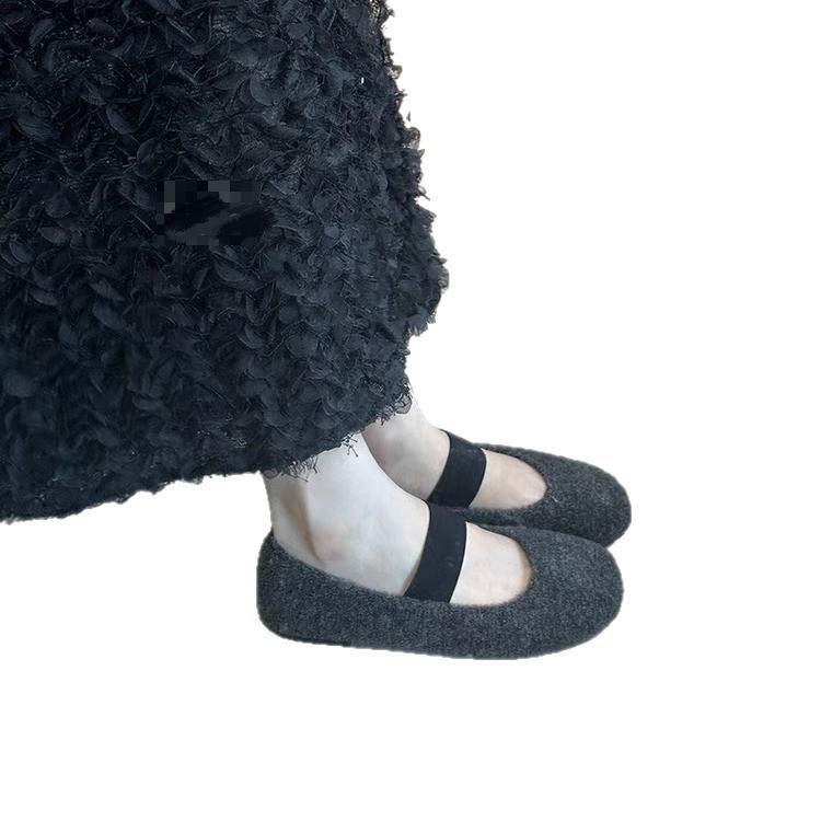 2025 Autumn New Fairy Chic Furry Elegant Mary Jane Flats, Warm Cotton Shoes, Flat Loafers_vogvips.com