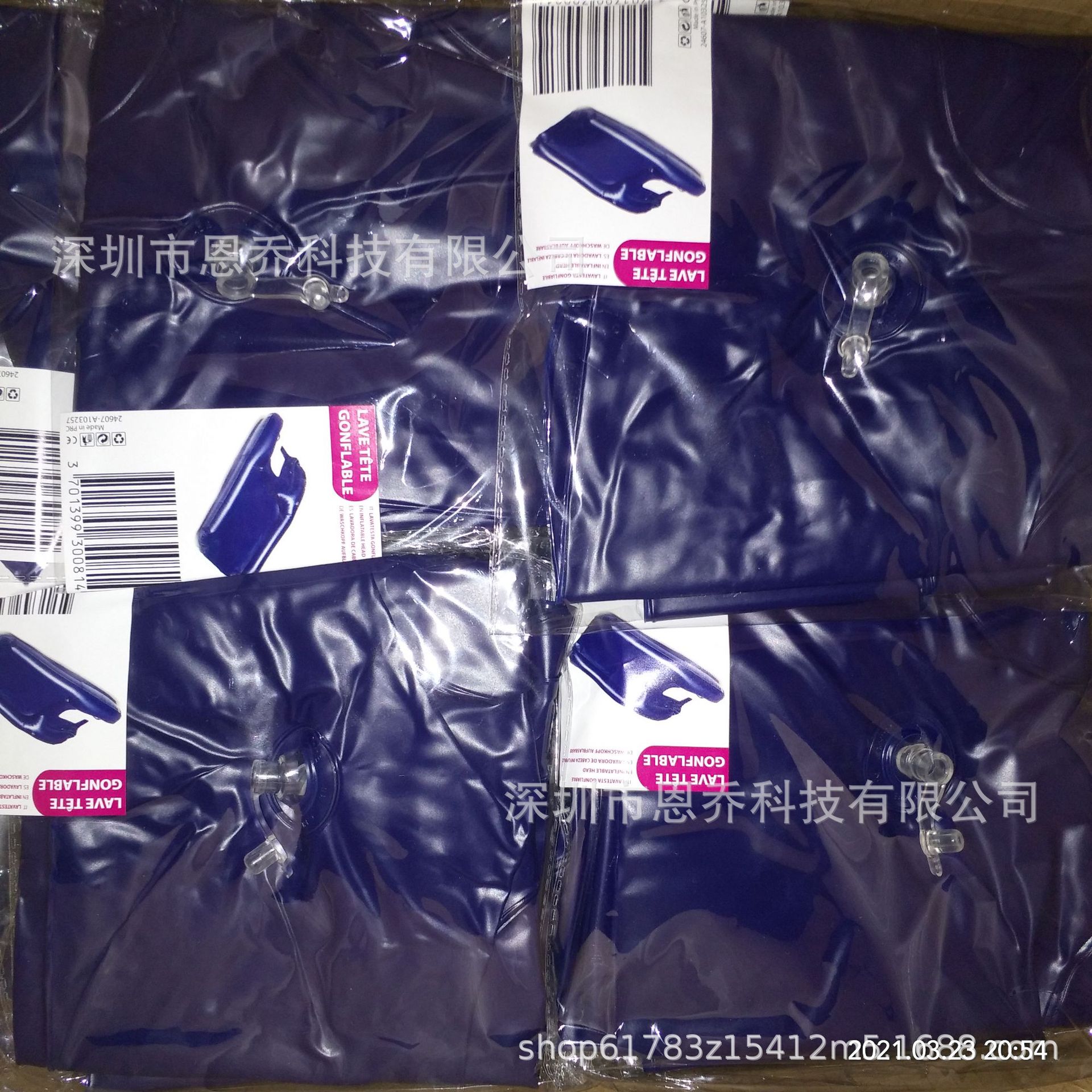 Bandeja inflable portátil del champú del cuidado del cabello bandeja inflable rápida del cuidado del cabello del PVC bandeja inflable conveniente