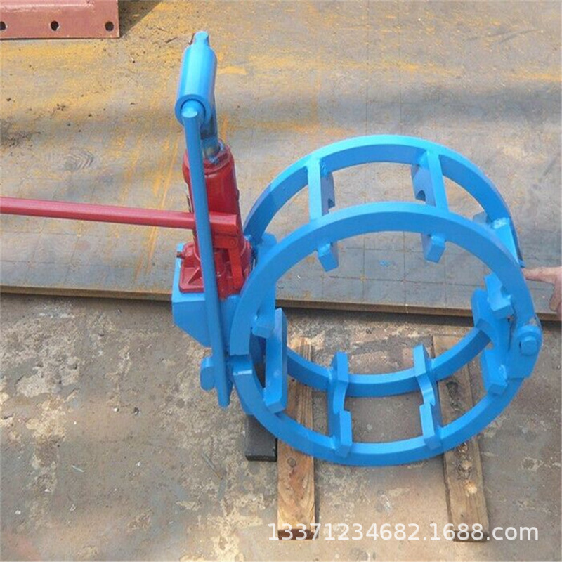 液压千斤顶圆管焊接对口器 顶丝式管道对接器 管子外对口器厂家