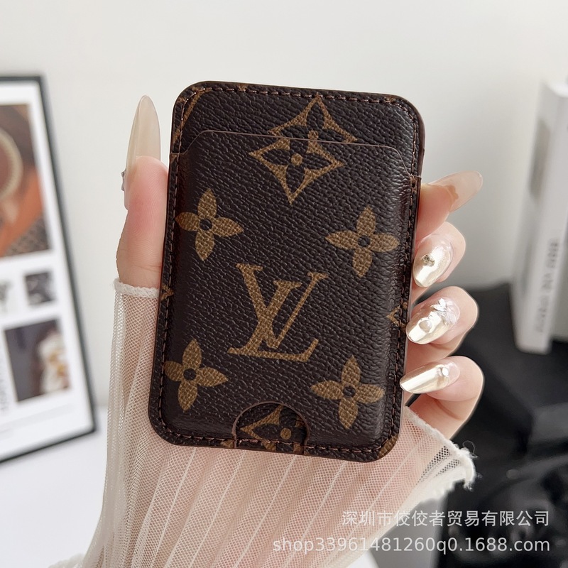 超强磁吸欧美卡包小众ins经典压花小巧收纳包老花潮牌新款时尚女|undefined