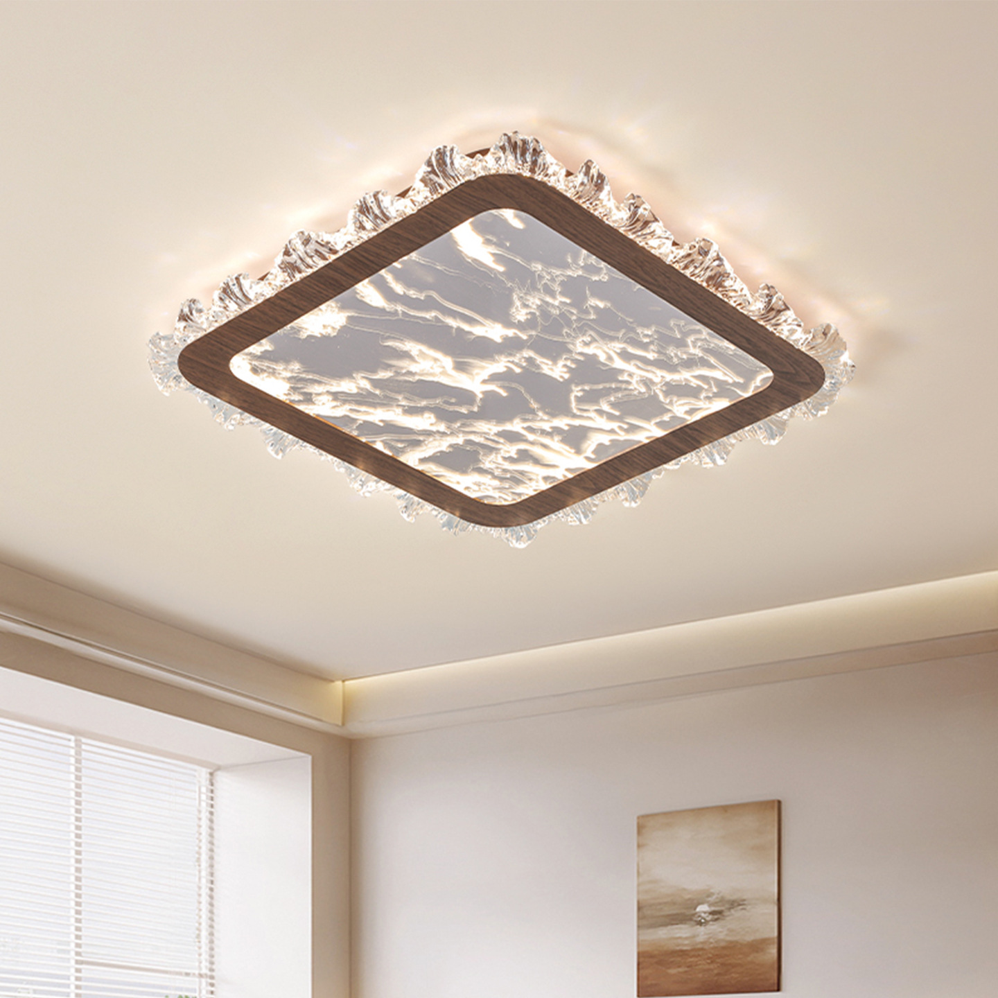 Luz de techo de la sala de estar de nubes estilo antiguo minimalista 2026 nueva atmósfera lujosa decoración del dormitorio luz principal de la sala de estar 472L