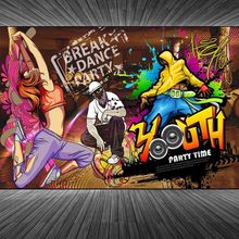 嘻哈街舞海报DJ音乐酒吧涂鸦墙贴KTV夜店壁画烧烤火锅饭店装饰画