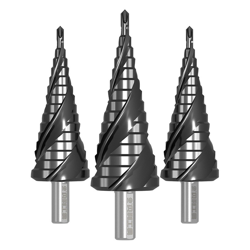 Baili cobalto que contiene espiral escalera taladro pagoda taladro de metal cono escariador de acero inoxidable de alta velocidad paso de acero Taladro