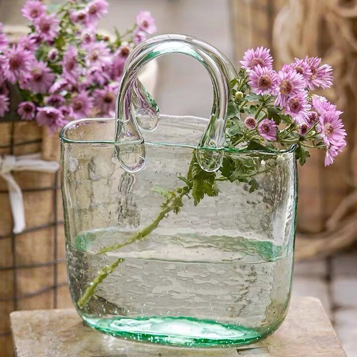 Nordic creativo bolso de la burbuja florero hidropónico florero de cristal decoración de la mesa Simple florero