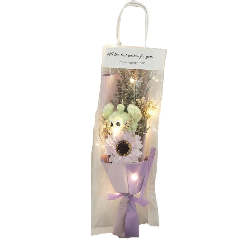 Bolsa del día de la madre muñeca de tres ojos, ramo seco de muñecas, regalo de cumpleaños de San Valentín para novia, esposa y novia