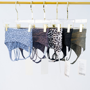 Amazon Cross-Border Leopard Print W-Shaped Sports Bra Vest Yoga Push-Up Bubble Wrap Running Back Removable Chest Pad