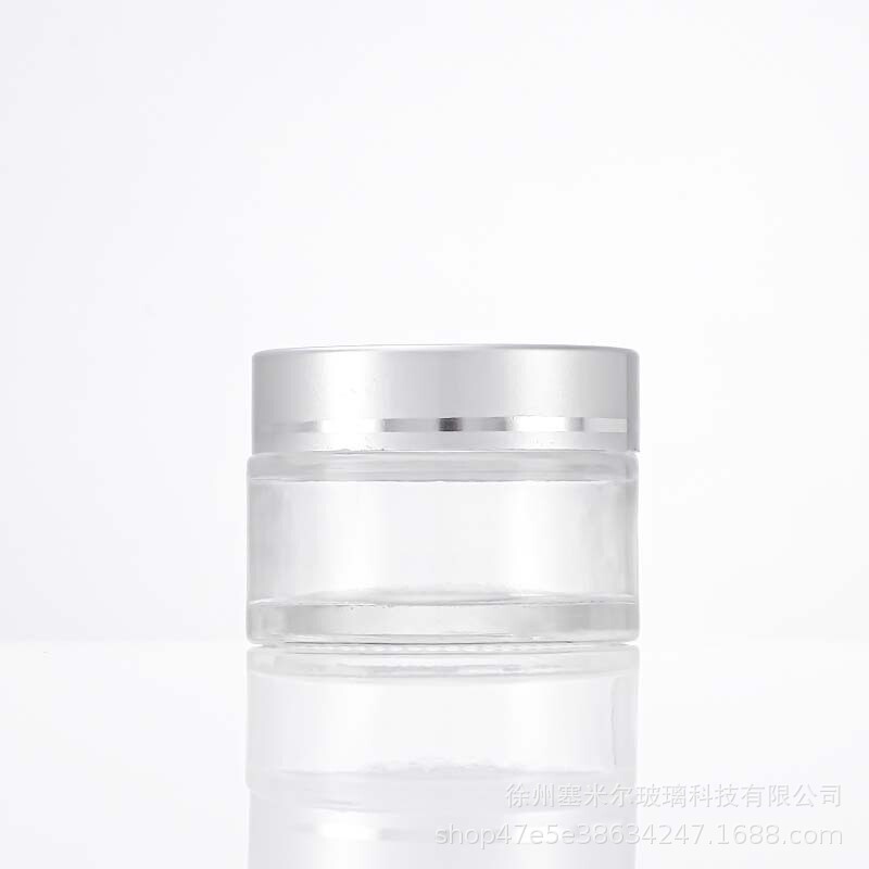50g透明玻璃膏霜瓶化妆护肤品分装瓶面霜空瓶便携式眼霜瓶面膜罐|undefined