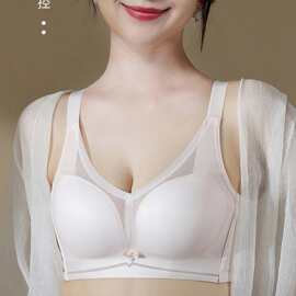芙蓉8921#简约网纱蕾丝文胸34-38/34-40中厚B杯聚拢四排扣内衣批