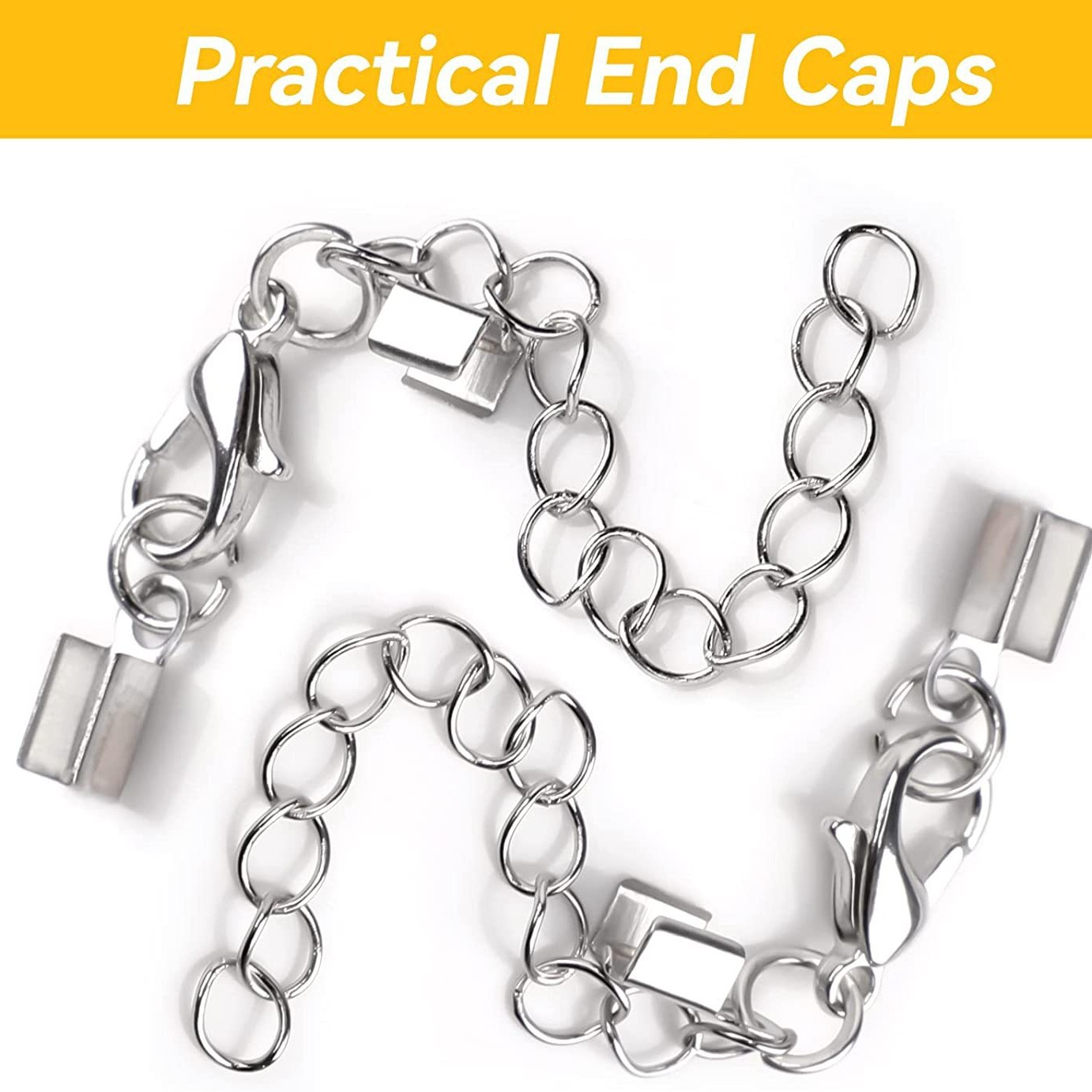 Aleación de zinc langosta hebilla Cadena de extensión anillo abierto clip 8 rejilla caja combinación joyería accesorios DIY