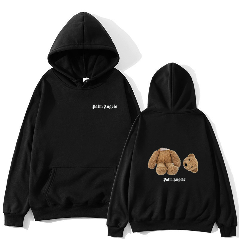 Cross-Border Trendy Brand Palm Bear Angel Bearangels Broken Bear Teddy Bear Heat Transfer Men's and Women's Hoodie Sweatshirt Cross-Border Trendy Brand Palm Bear Angel Bearangels Broken Bear Teddy Bear Heat Transfer Men's and Women's Hoodie Sweatshirt