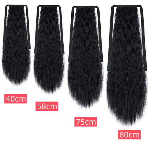 Manufacturer of long curly hair tied ponytail wig for women with long hair cornrows high ponytail curly hair chemical fiber wig ponytail